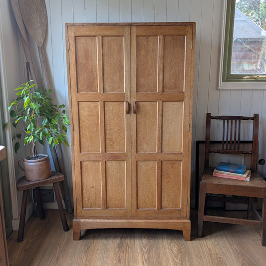 Vintage Oak Gentleman's Wardrobe