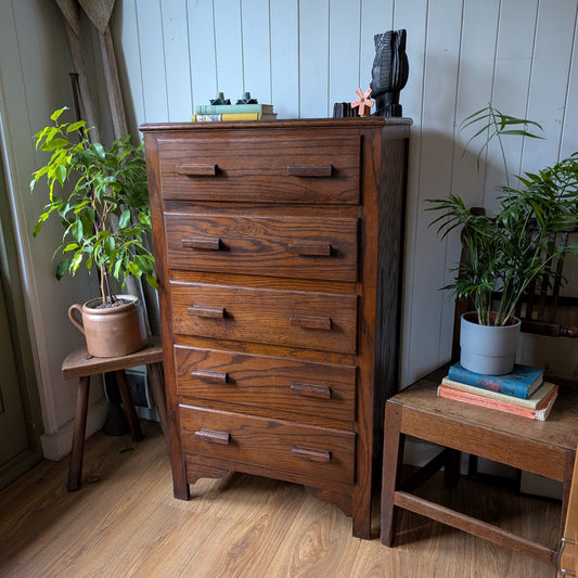 Vintage Oak Tallboy