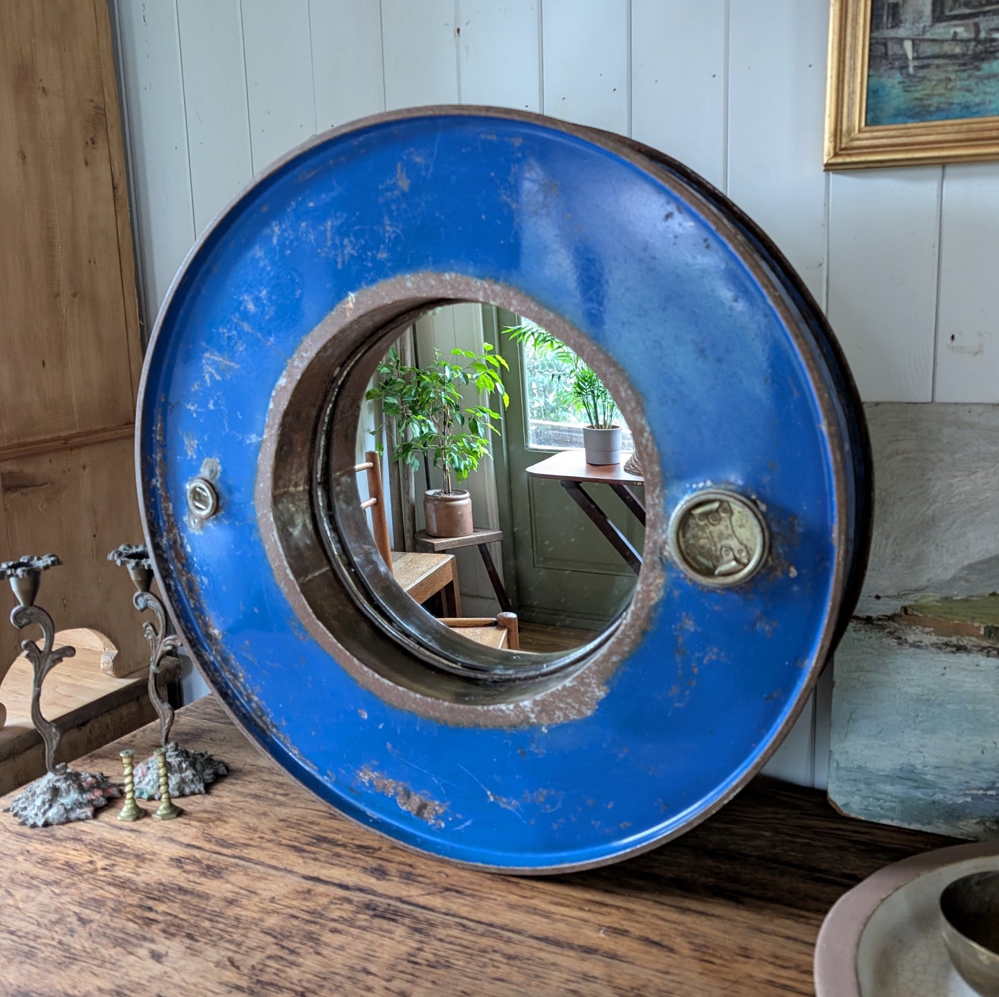 Vintage Industrial Mirror