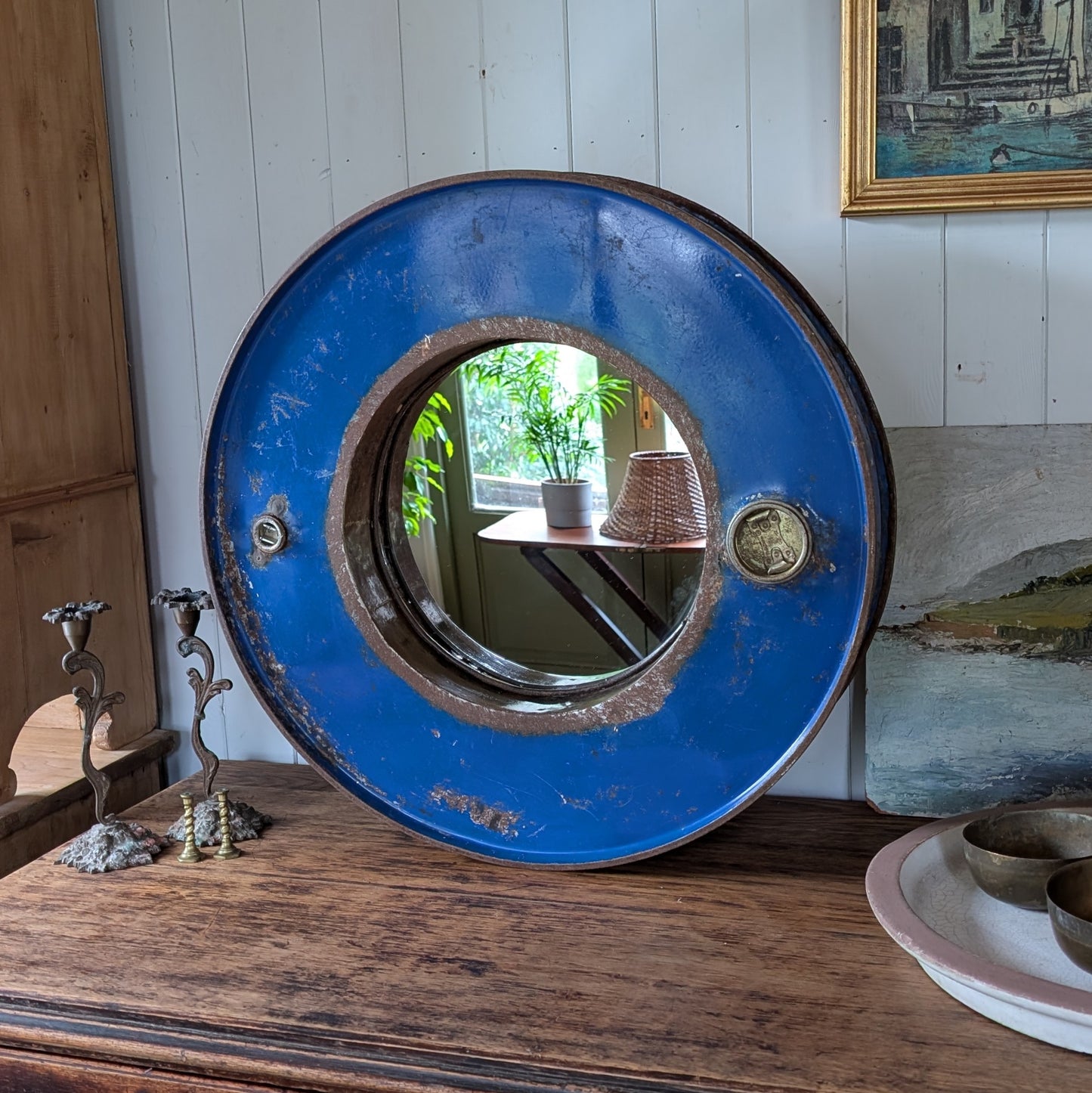 Vintage Industrial Mirror