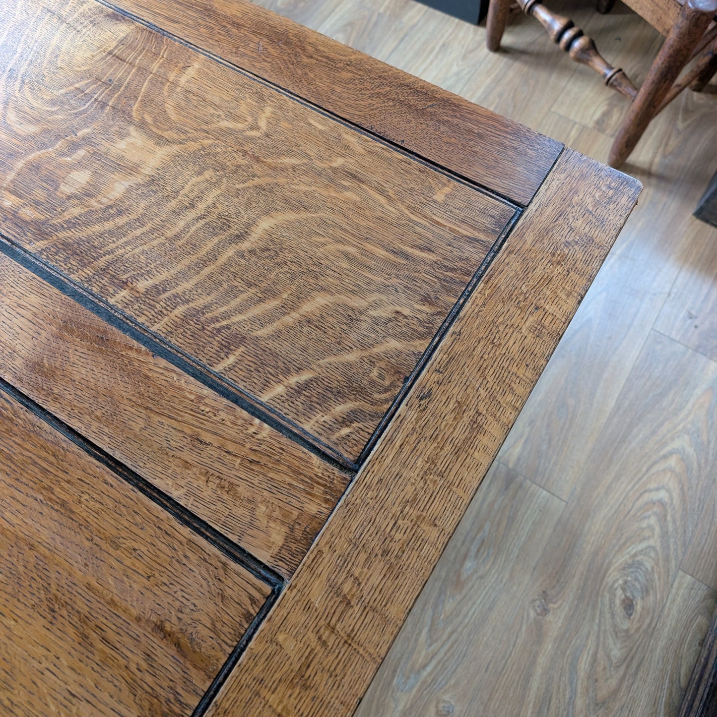 Large Oak Draw Leaf Table