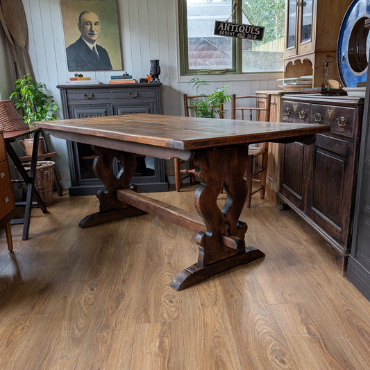 Antique Oak Refectory Table