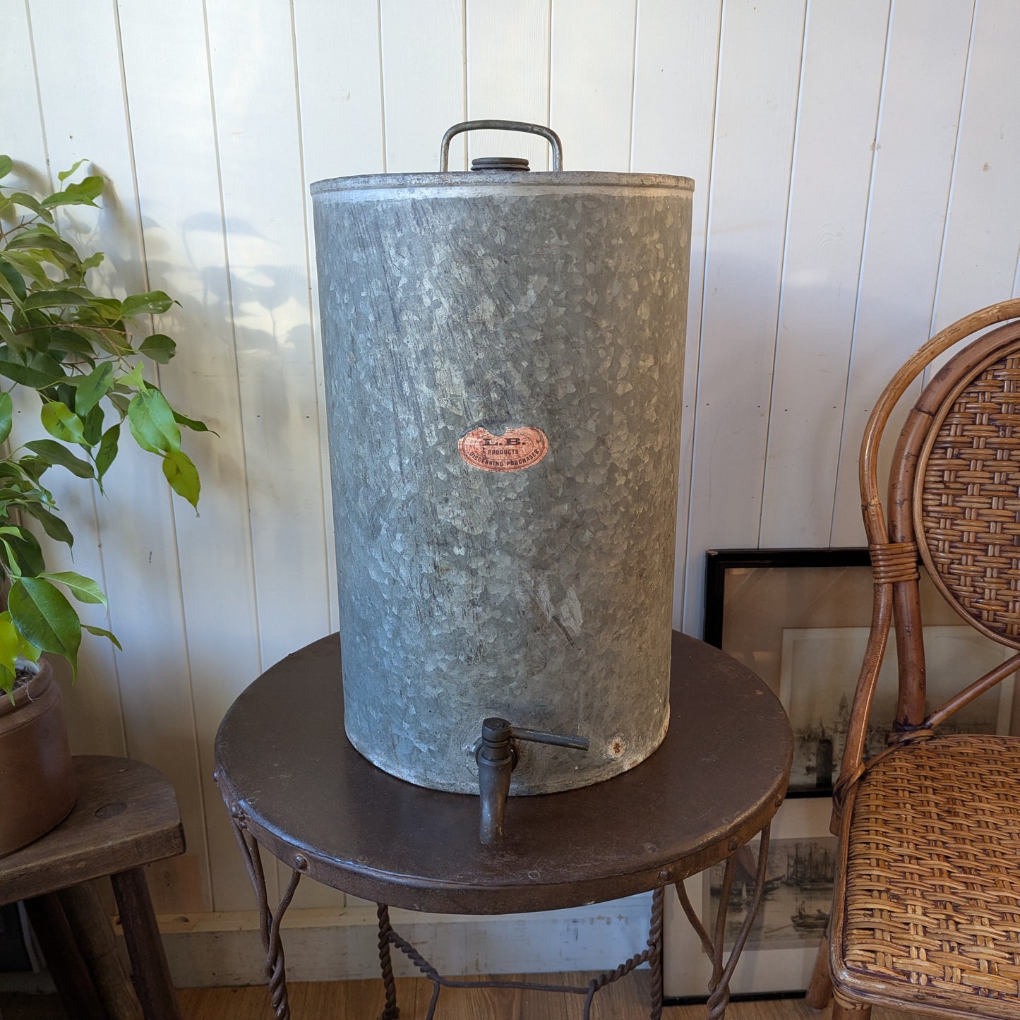 Vintage Galvanised Water Butt