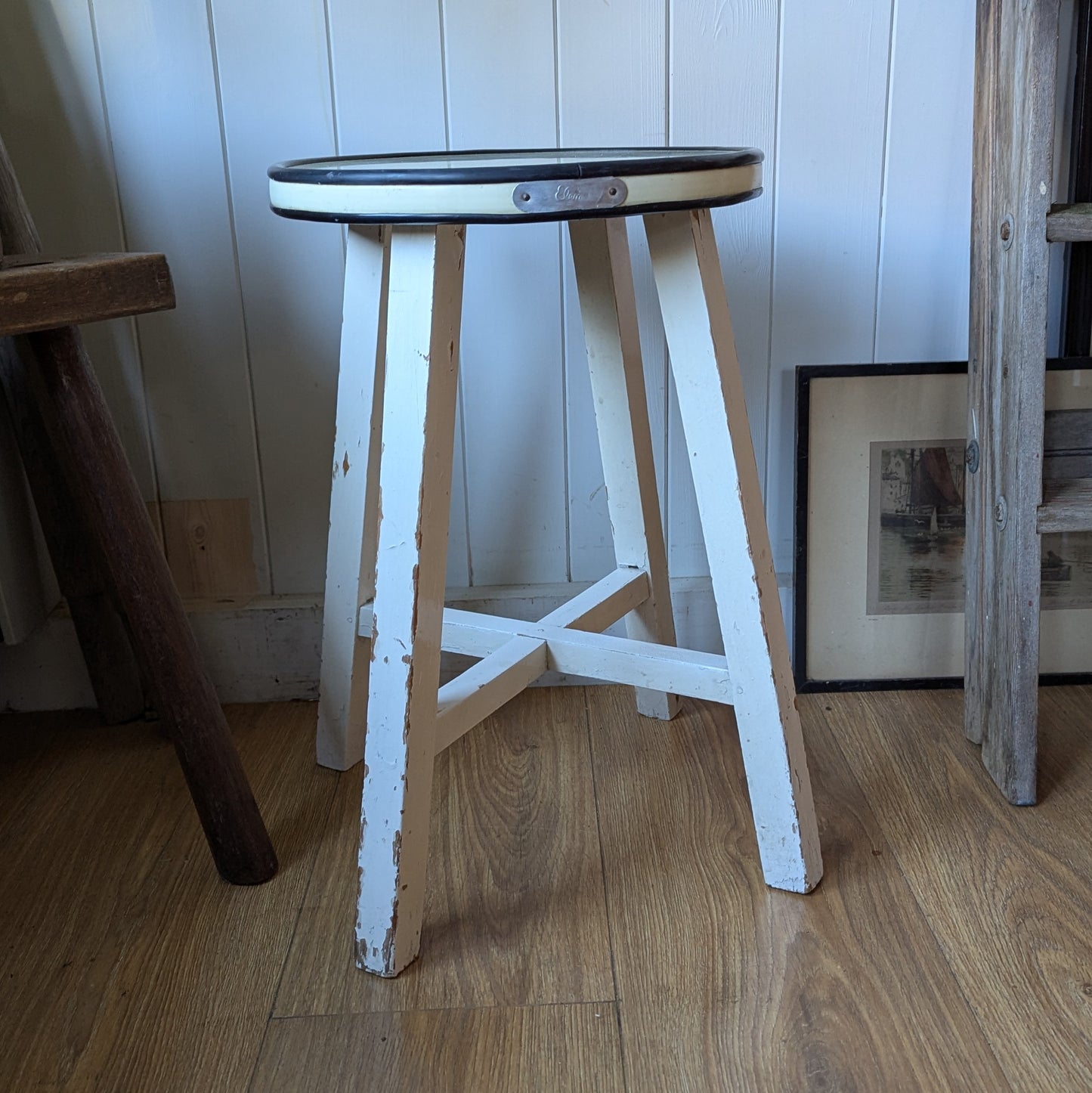 1950s French Kitchen Stool