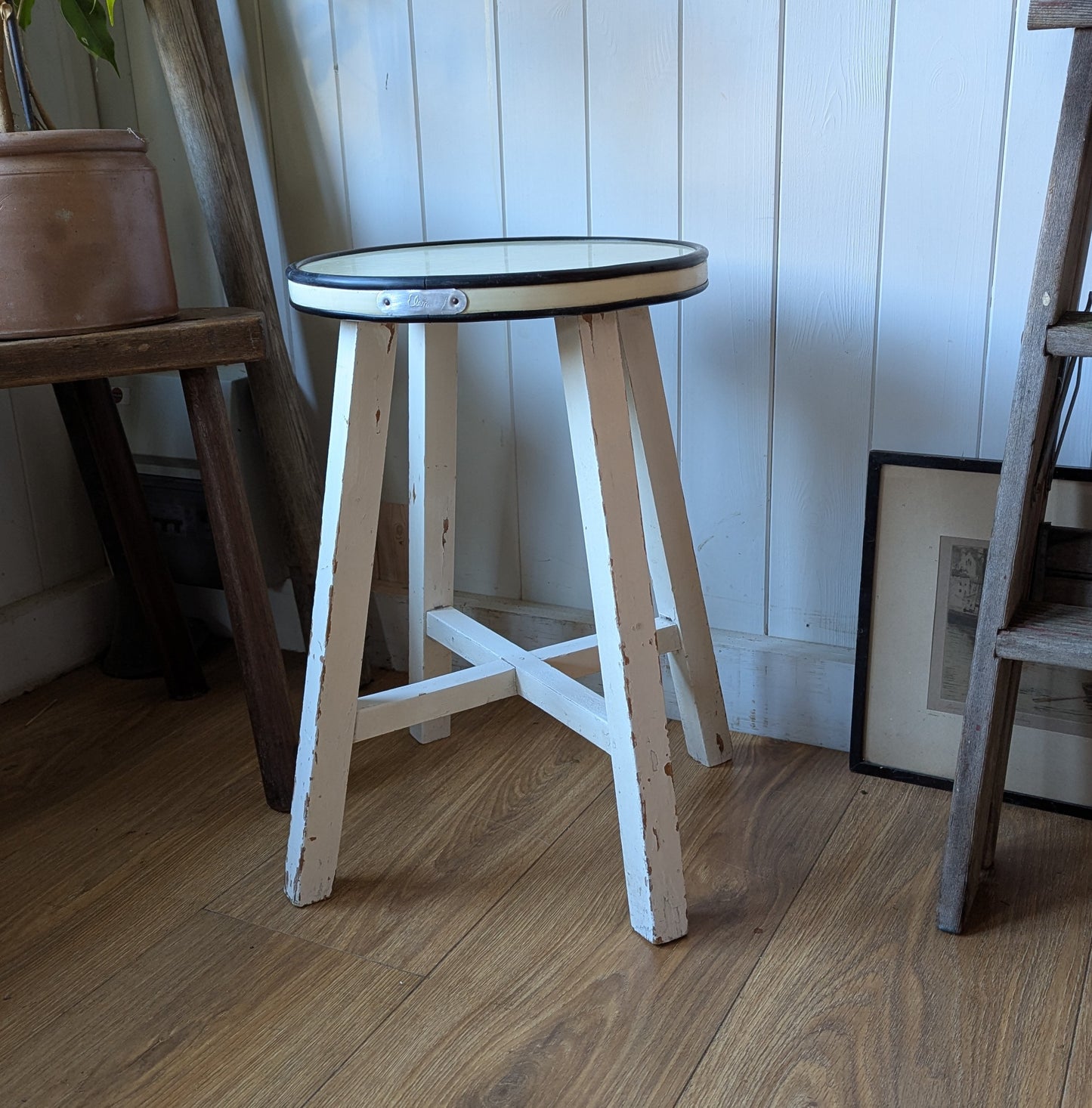 1950s French Kitchen Stool