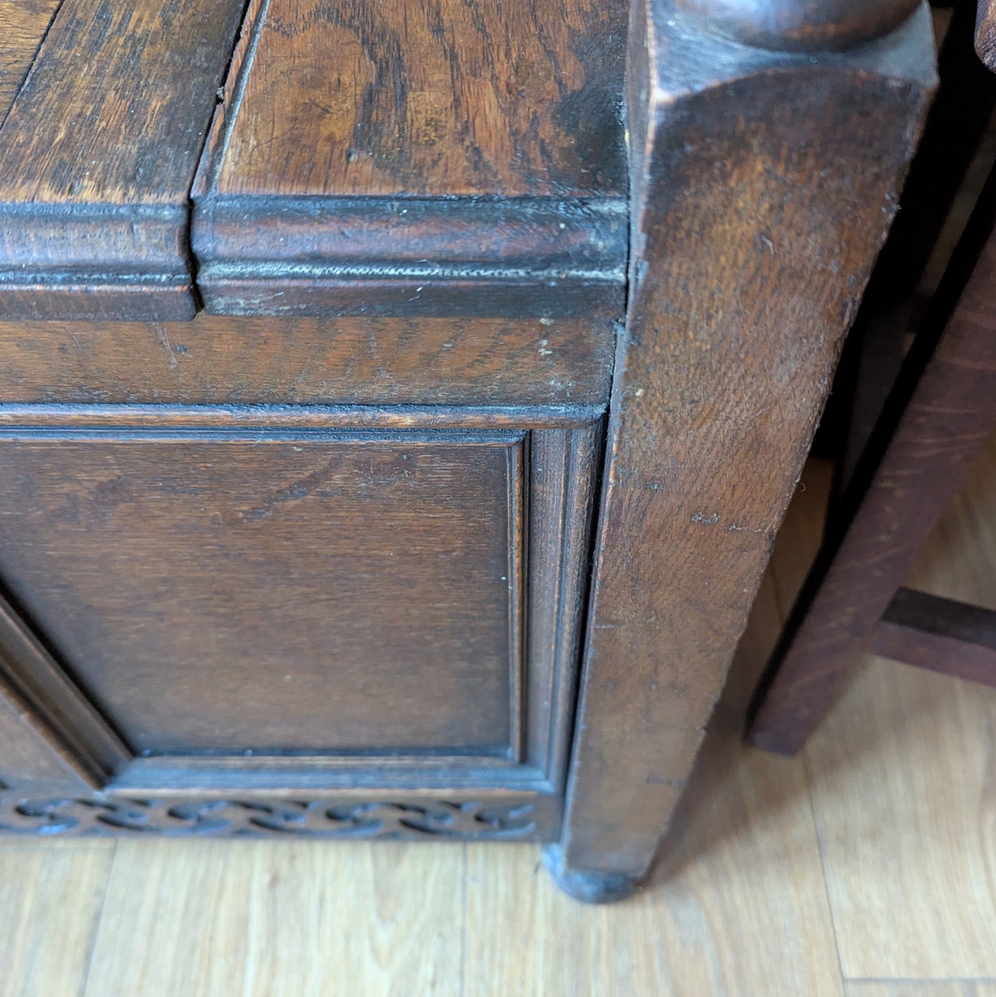 Antique Oak Monks Bench