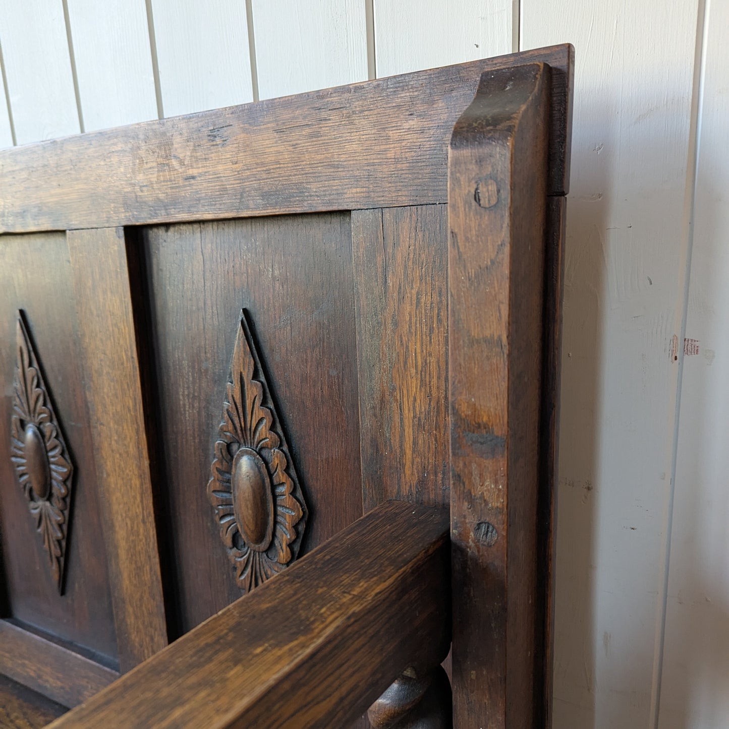 Antique Oak Monks Bench