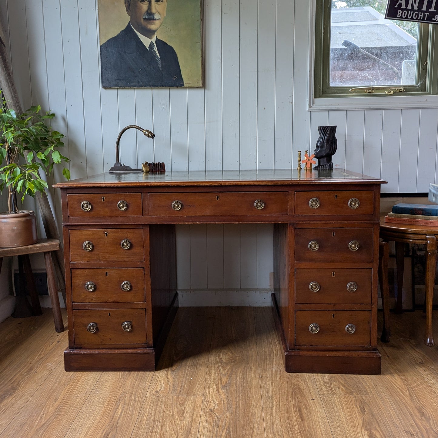 Victorian Twin Pedestal Desk