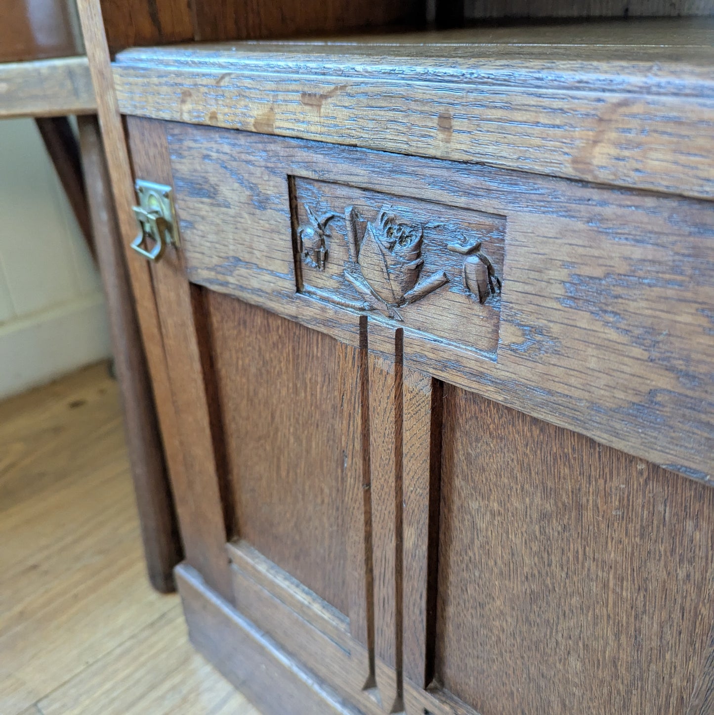 Marble Topped French Oak Pot Cupboard