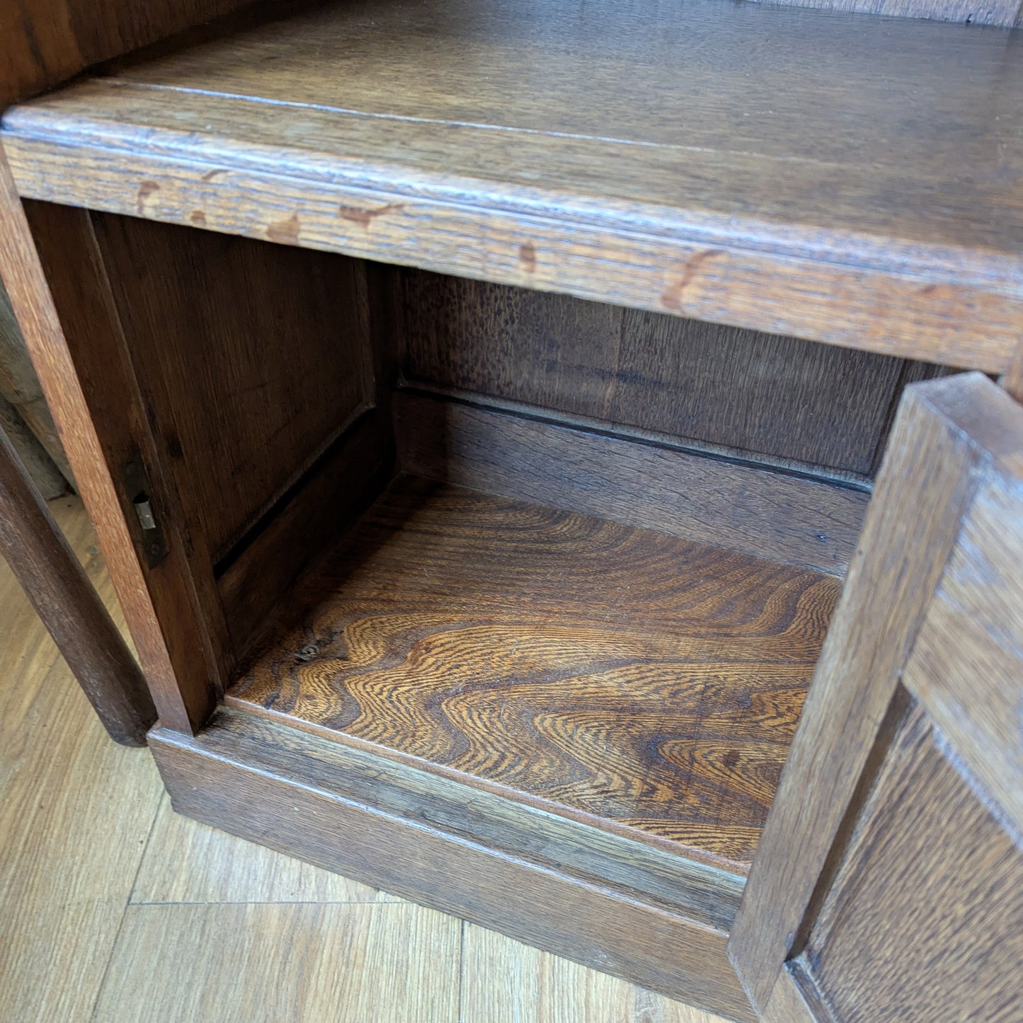 Marble Topped French Oak Pot Cupboard