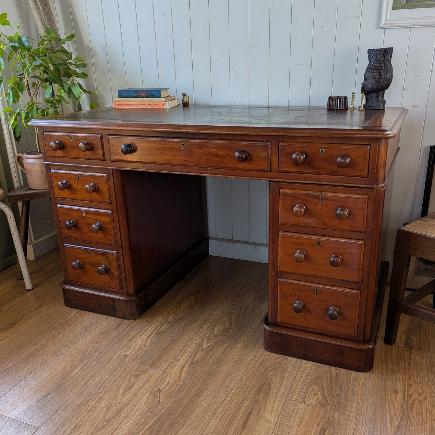 Victorian Twin Pedestal Desk