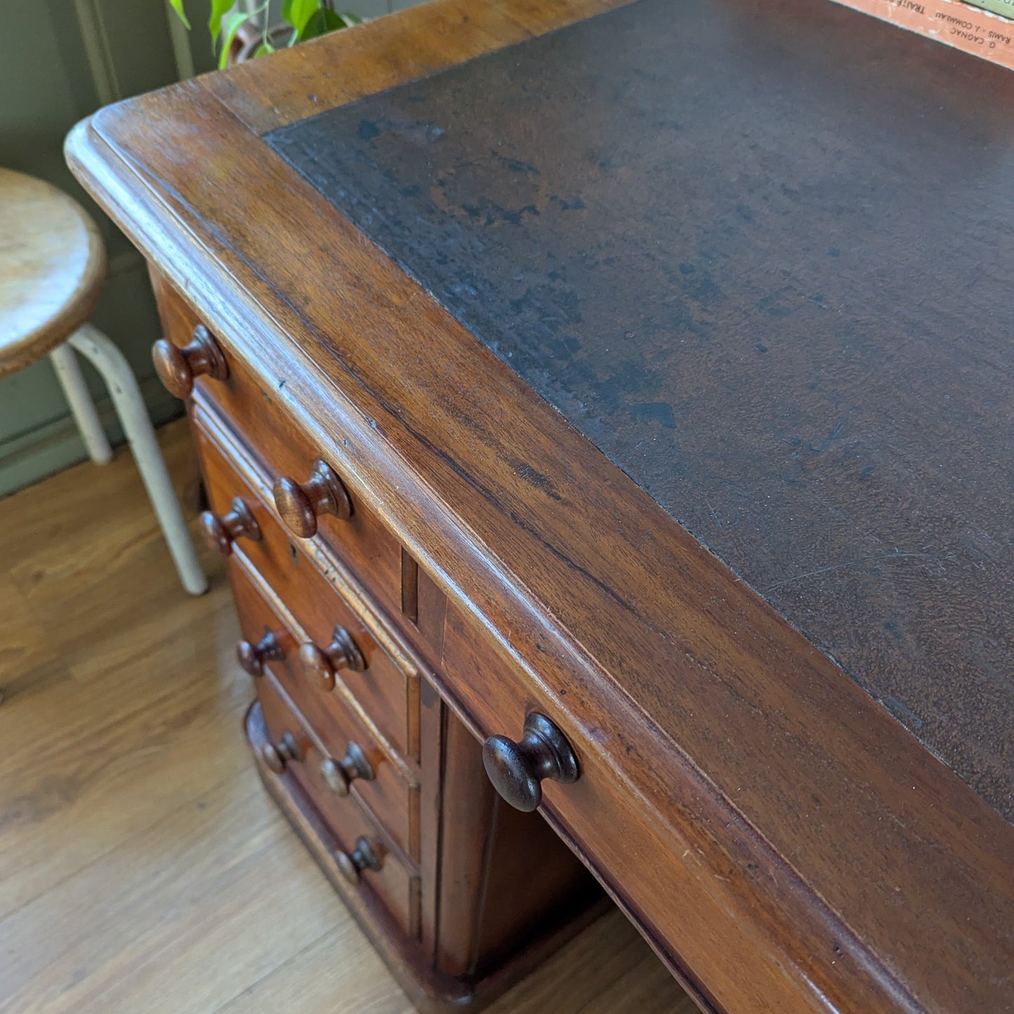 Victorian Twin Pedestal Desk