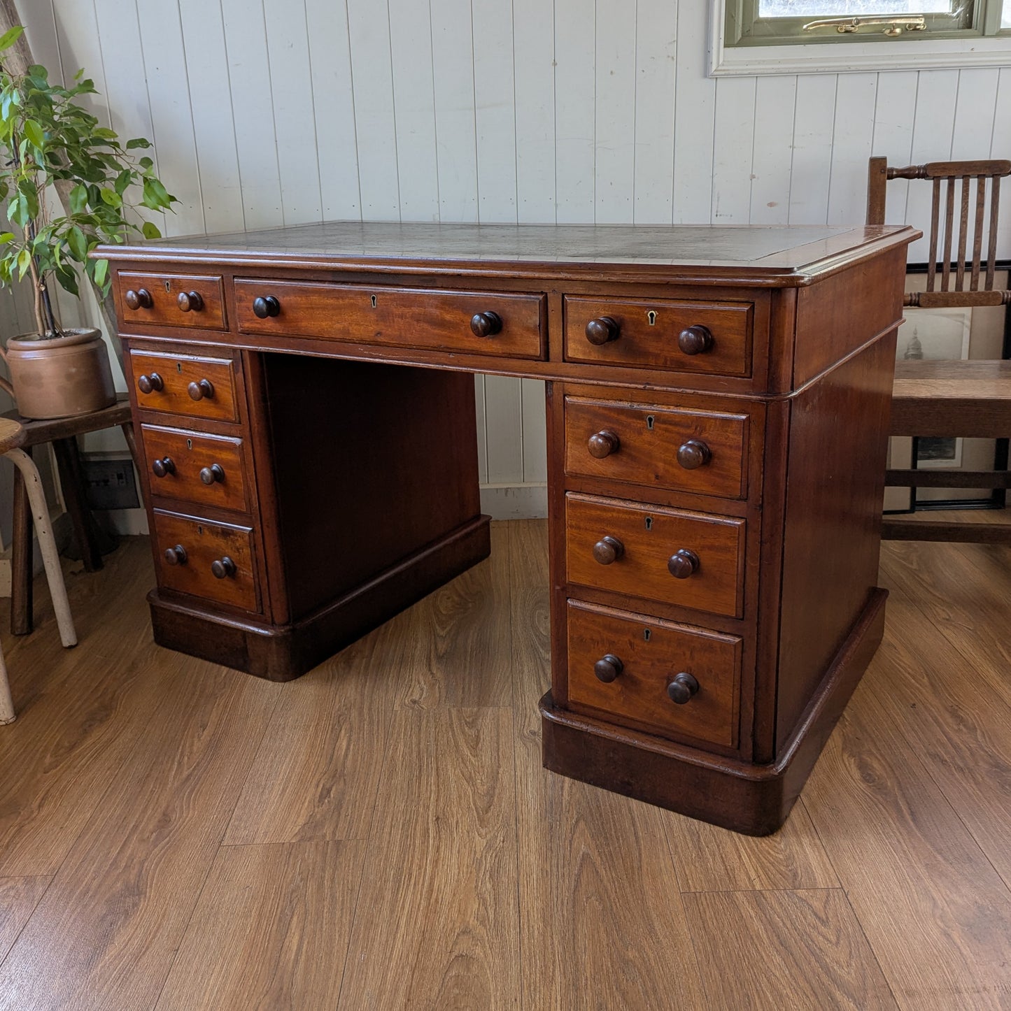 Victorian Twin Pedestal Desk