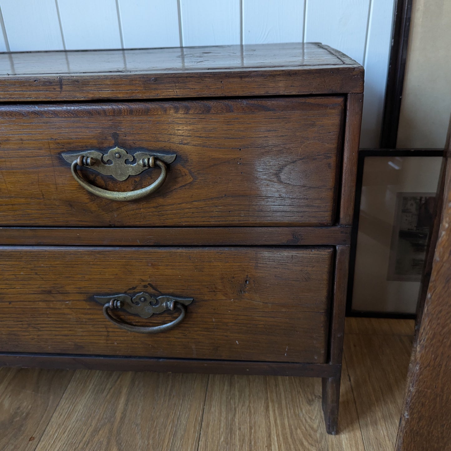 Small Antique Bench with Storage