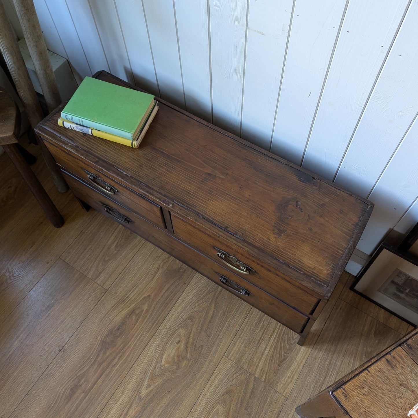 Small Antique Bench with Storage