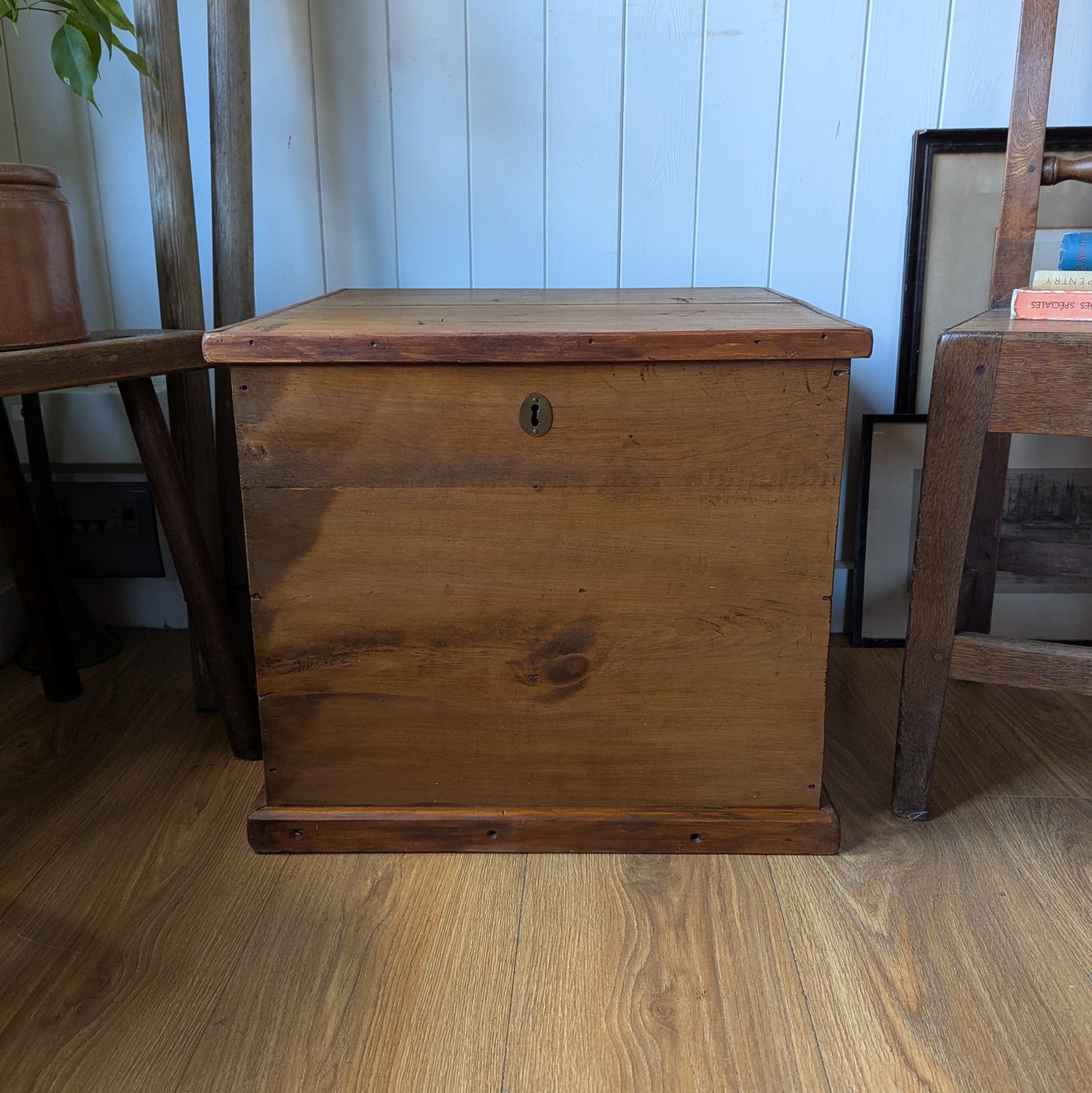 Small Antique Pine Trunk