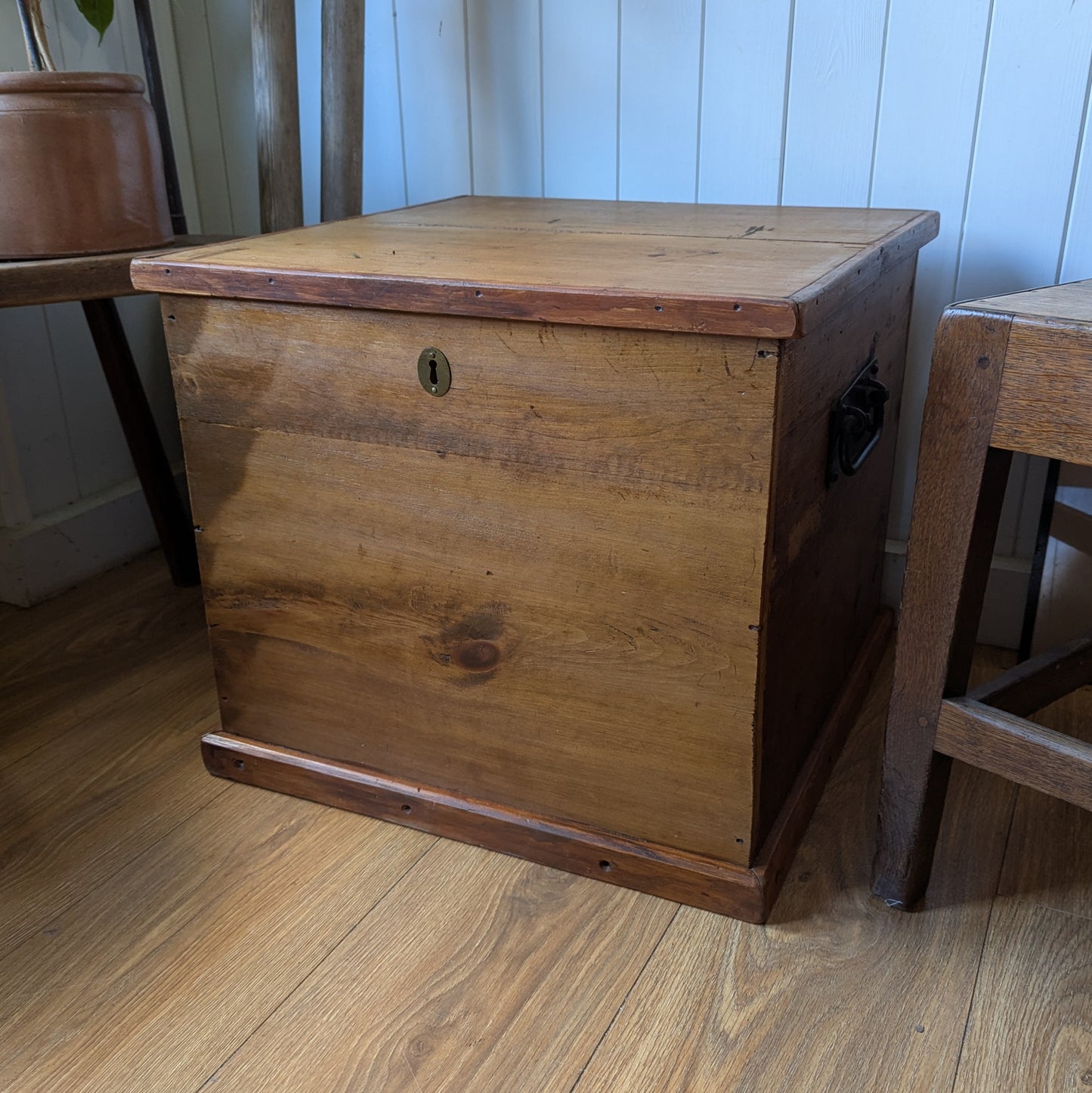 Small Antique Pine Trunk