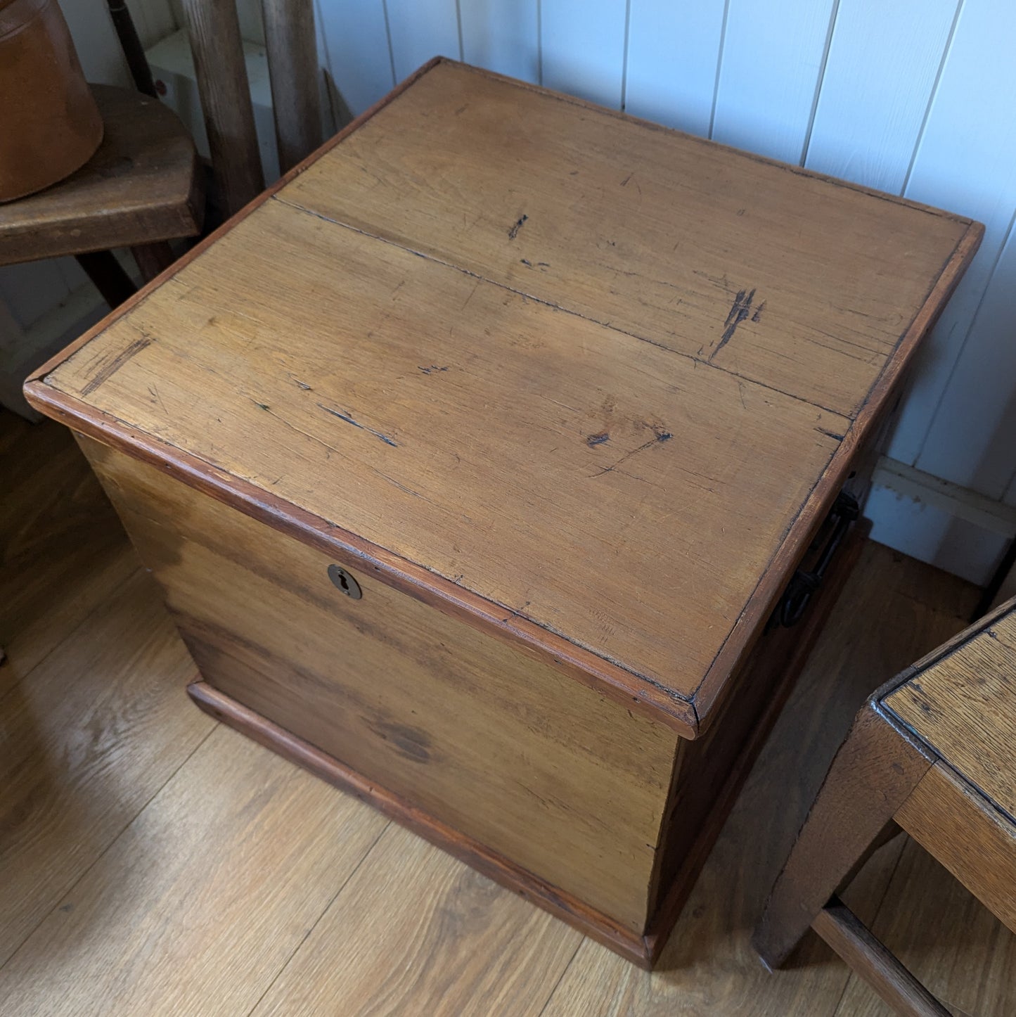 Small Antique Pine Trunk