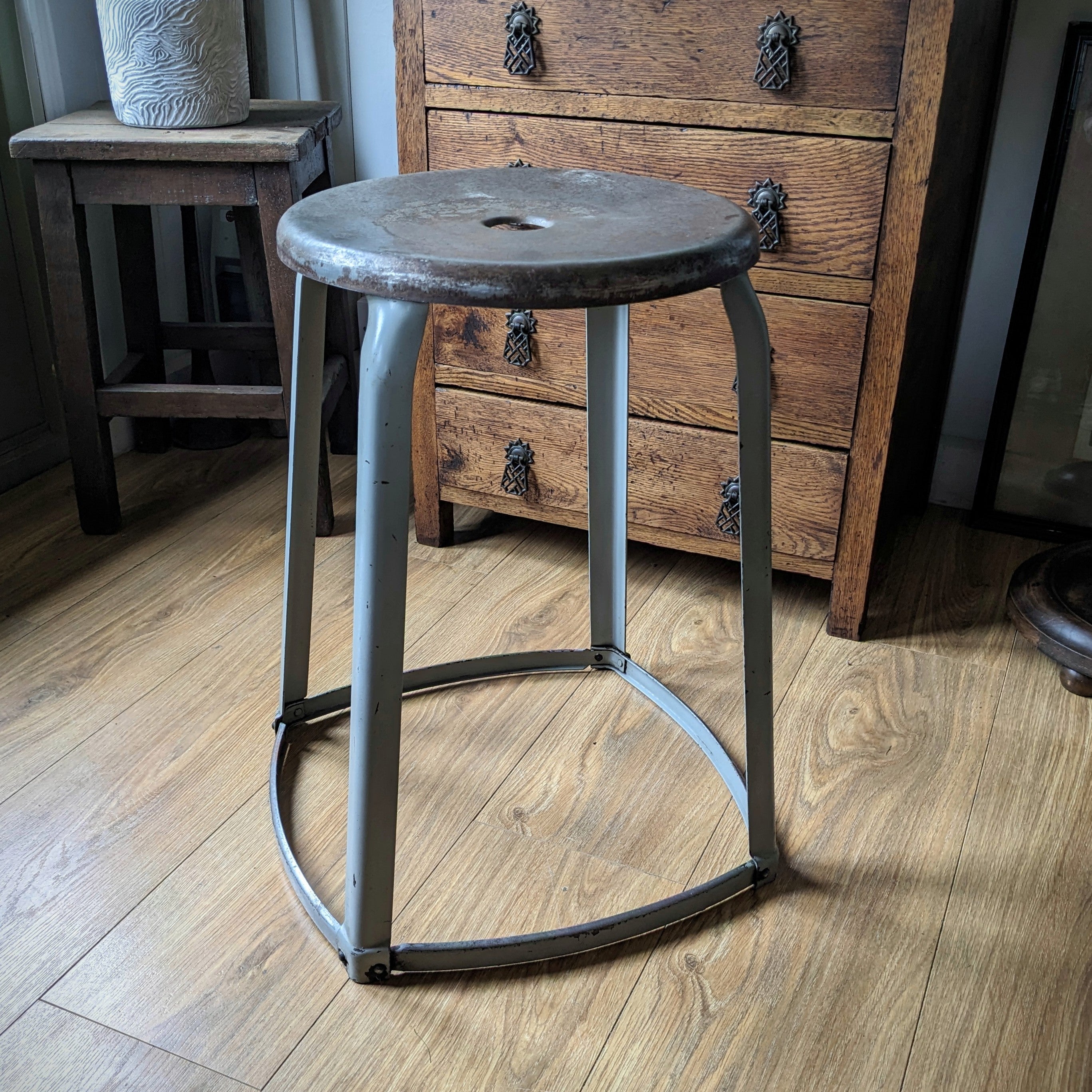 Industrial metal deals stool