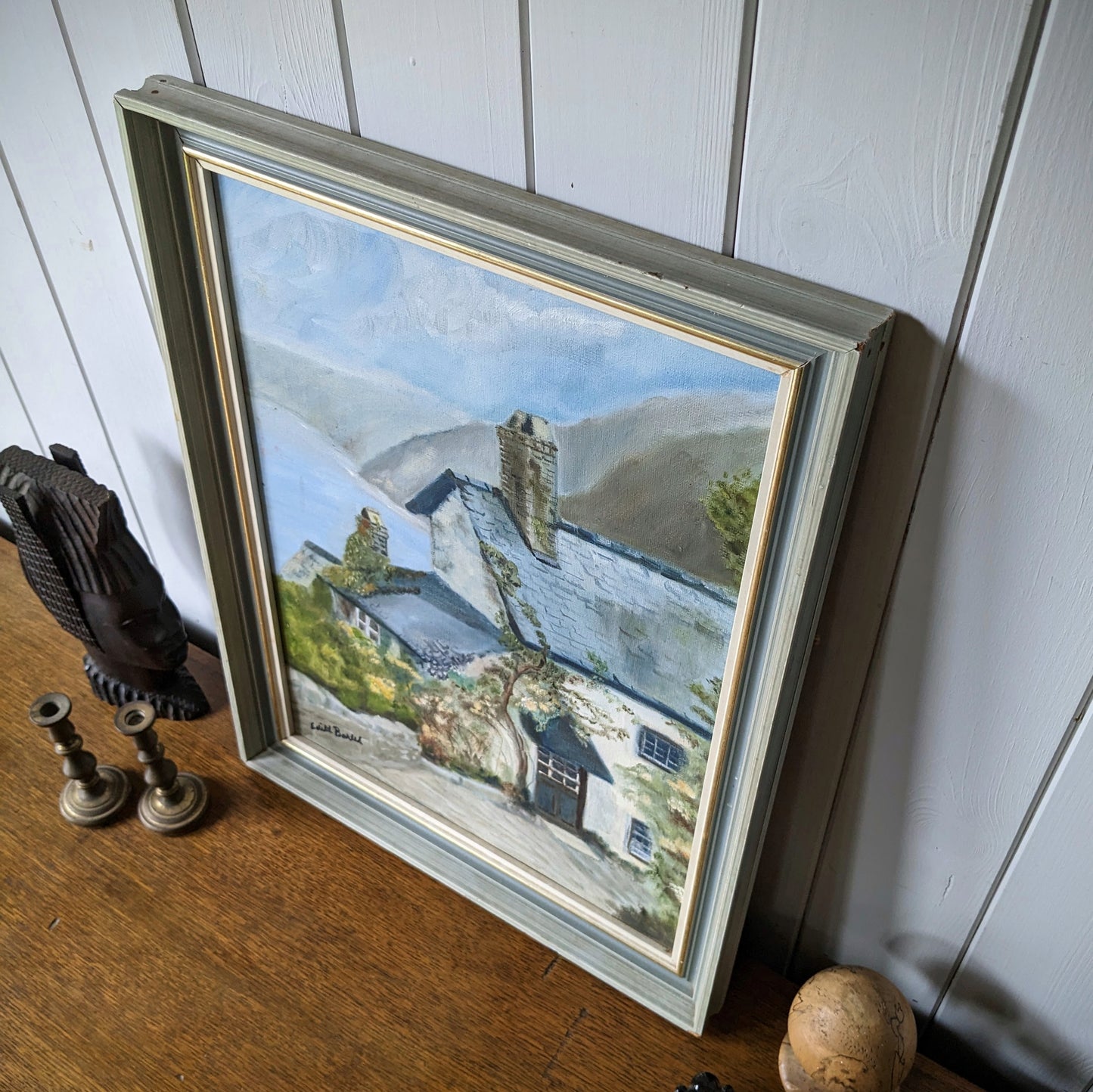 Vintage Coastal Oil Painting